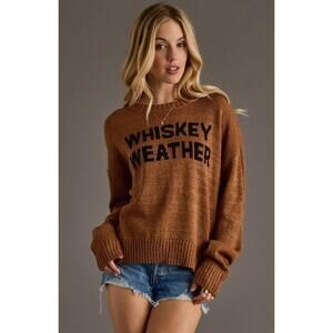 NEW PANACHE APPAREL lightweight whiskey weather sweater in brown